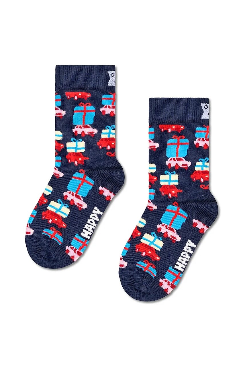 Detské ponožky Happy Socks Kids Holiday Shopping Sock tmavomodrá farba, P001693