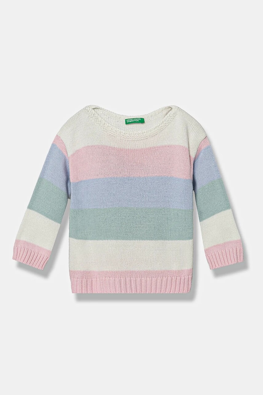 Detský sveter United Colors of Benetton ružová farba, tenký, 1070H102T