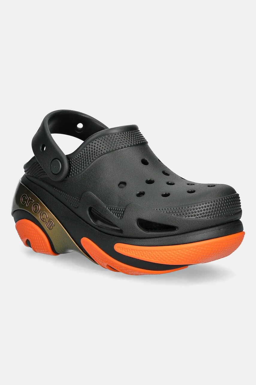 Šľapky Crocs Bubble Crush Reflector Clog dámske, zelená farba, na platforme, 210743