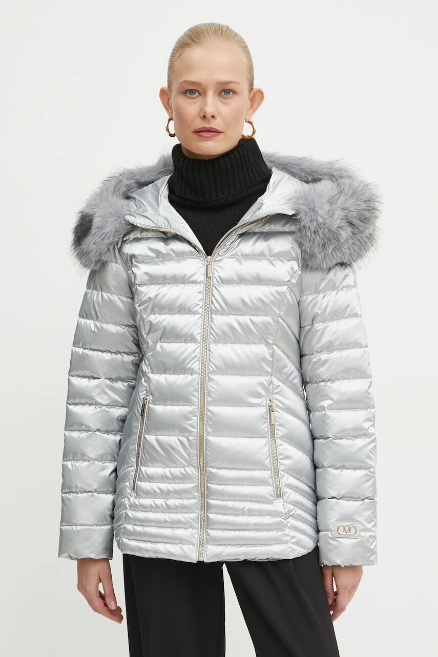 Bunda Marciano Guess JANIS dámska, strieborná farba, zimná, 4BGL01 7176A