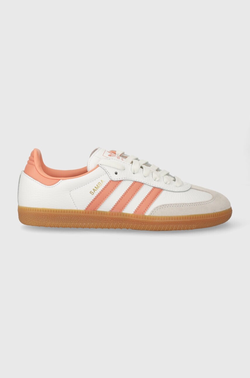 Kožené tenisky adidas Originals SAMBA OG Samba OG biela farba, IG5932,