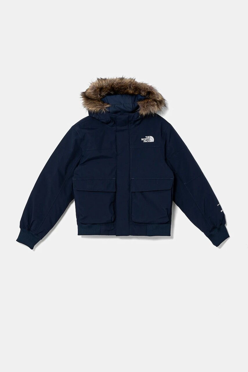Detská páperová bunda The North Face MCMURDO HOODED JACKET tmavomodrá farba, NF0A88V38K21