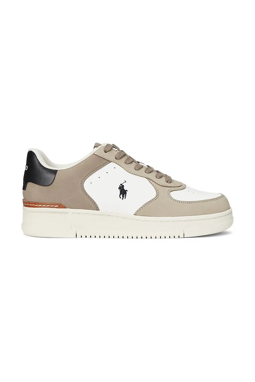 Kožené tenisky Polo Ralph Lauren Masters Crt béžová farba, 809955690004