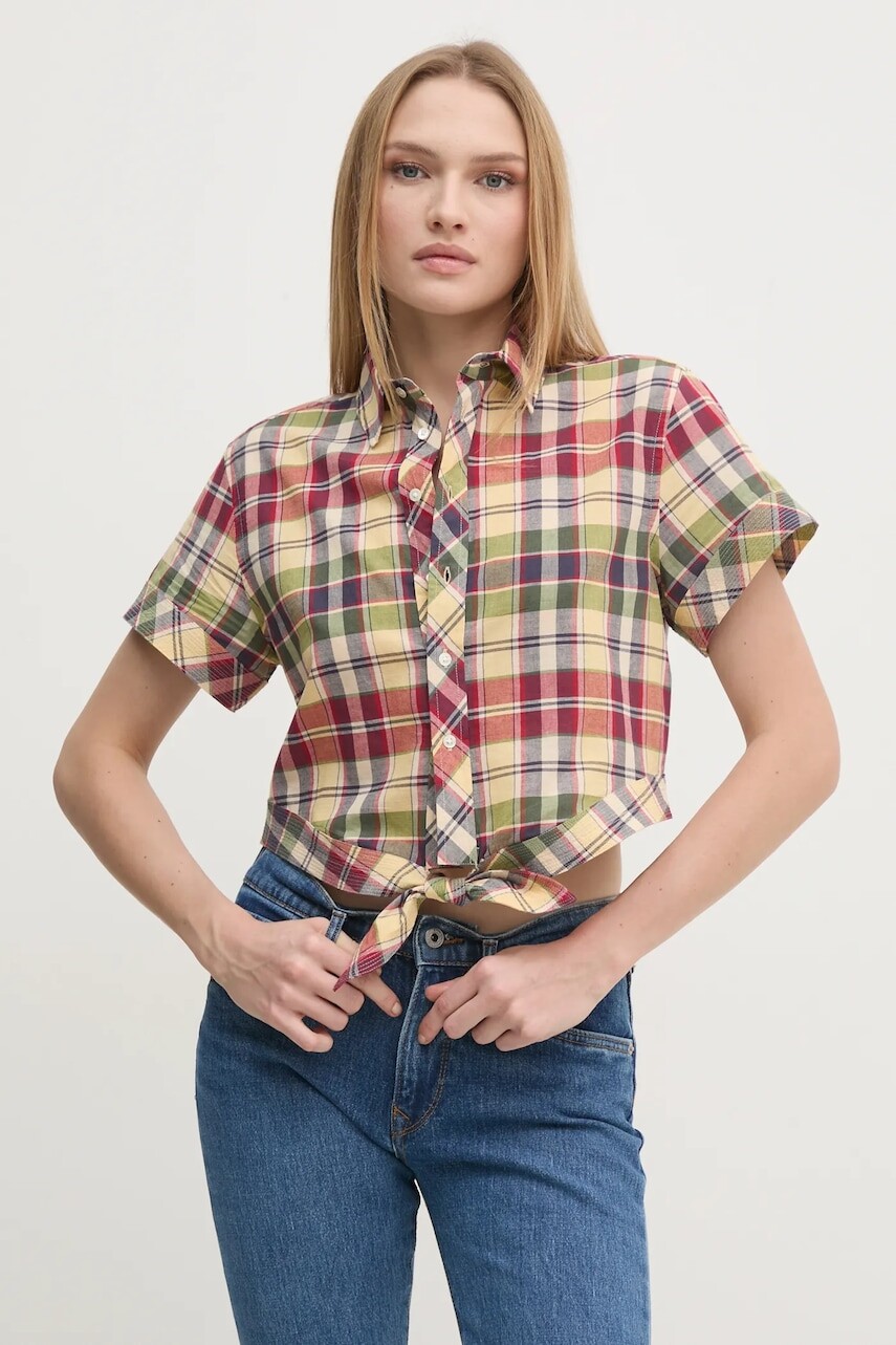 Bavlnená košeľa Polo Ralph Lauren dámska, viac farieb, voľný strih, s klasickým golierom, 211959816