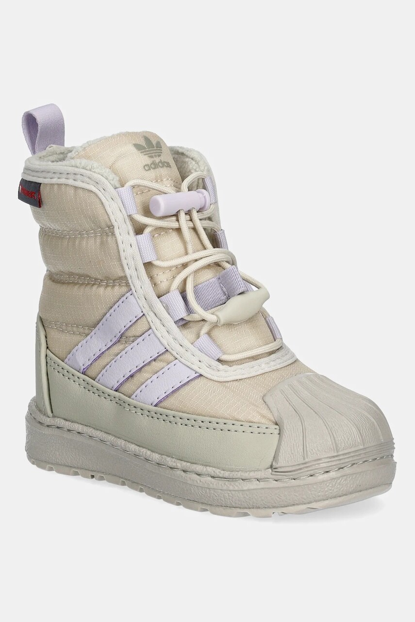 Detské zimné topánky adidas Originals SUPERSTAR 360 BOOT 2.0 béžová farba, ID4048