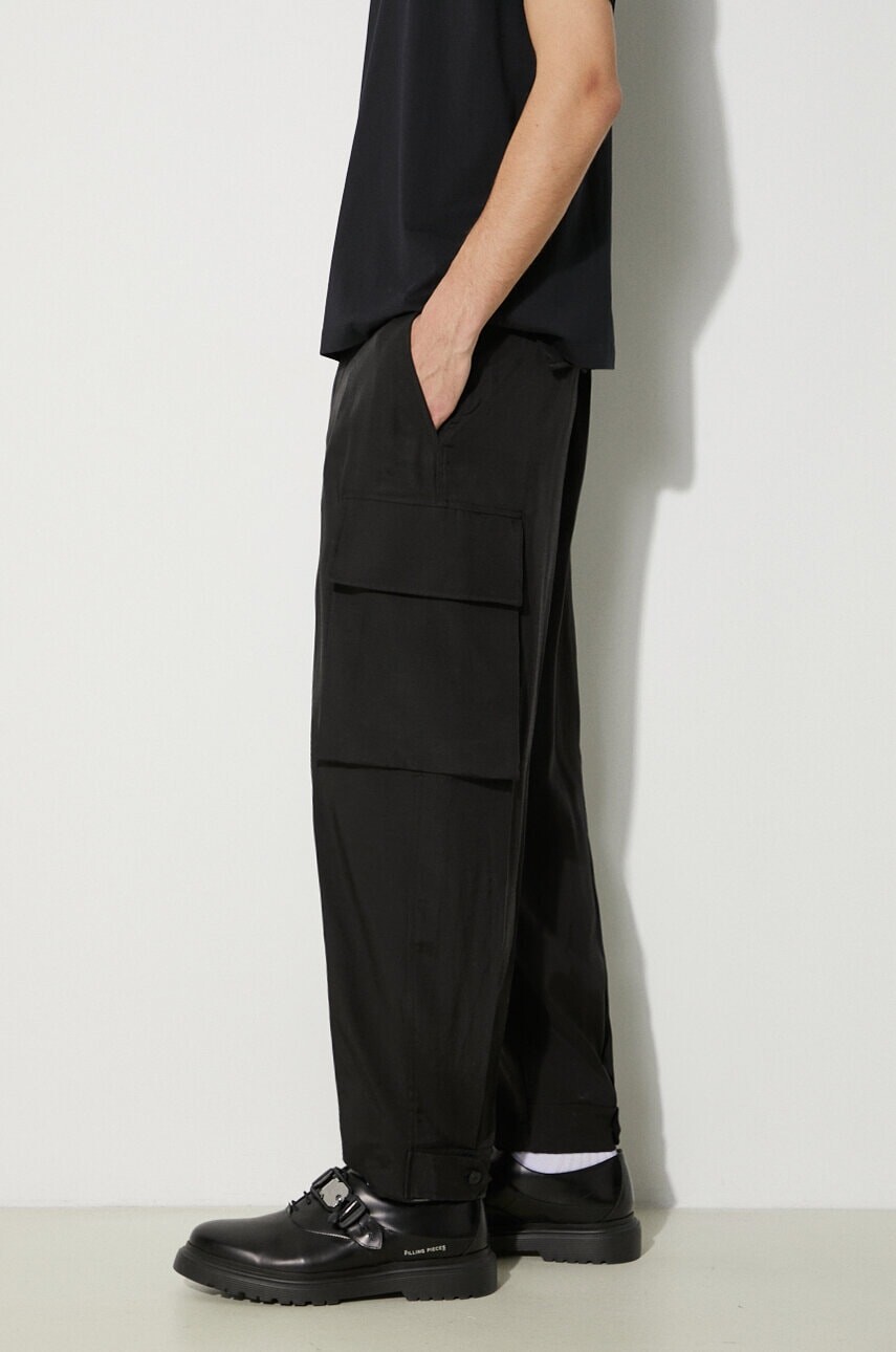 Nohavice Neil Barrett Fireman Loose Cargo Trousers pánske, čierna farba, strih cargo, MY30077B-Y032-001N
