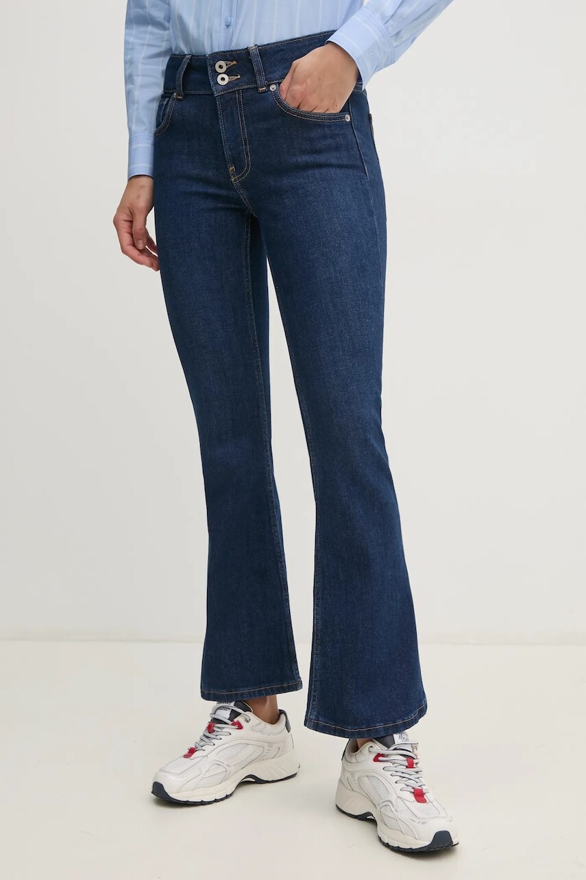 Rifle Pepe Jeans FLARE JEANS MW VENUS dámske, stredne vysoký pás, PL204877EE2