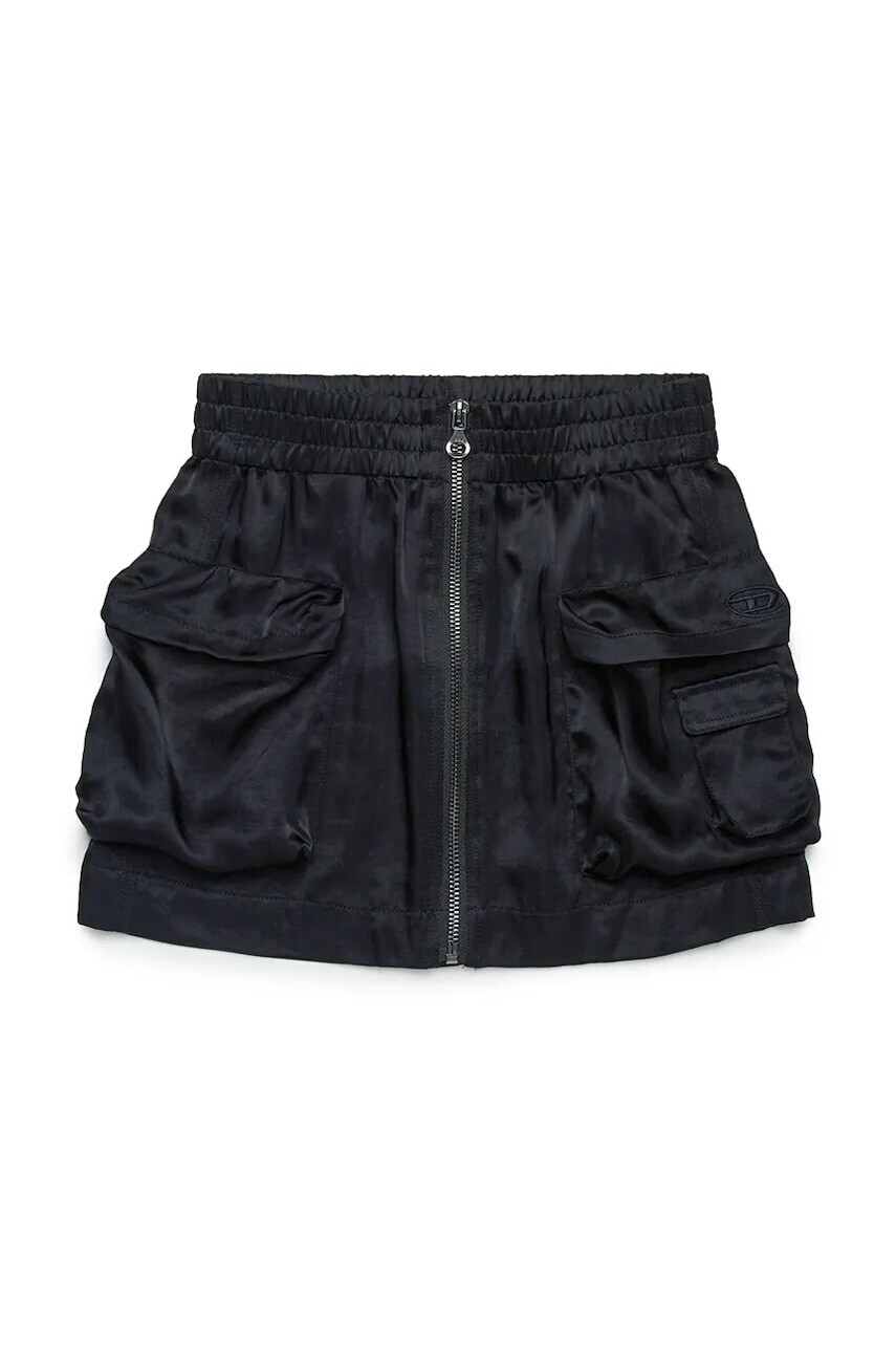 Dievčenská sukňa Diesel GOMIRTYS SKIRT čierna farba, mini, rovný strih, J02208