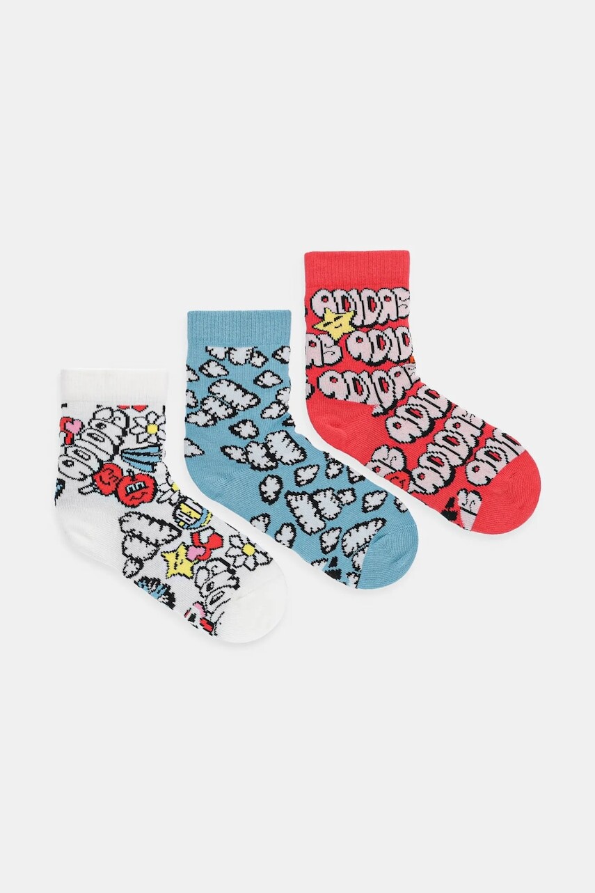 Detské ponožky adidas Performance 3-pak červená farba, JH3421