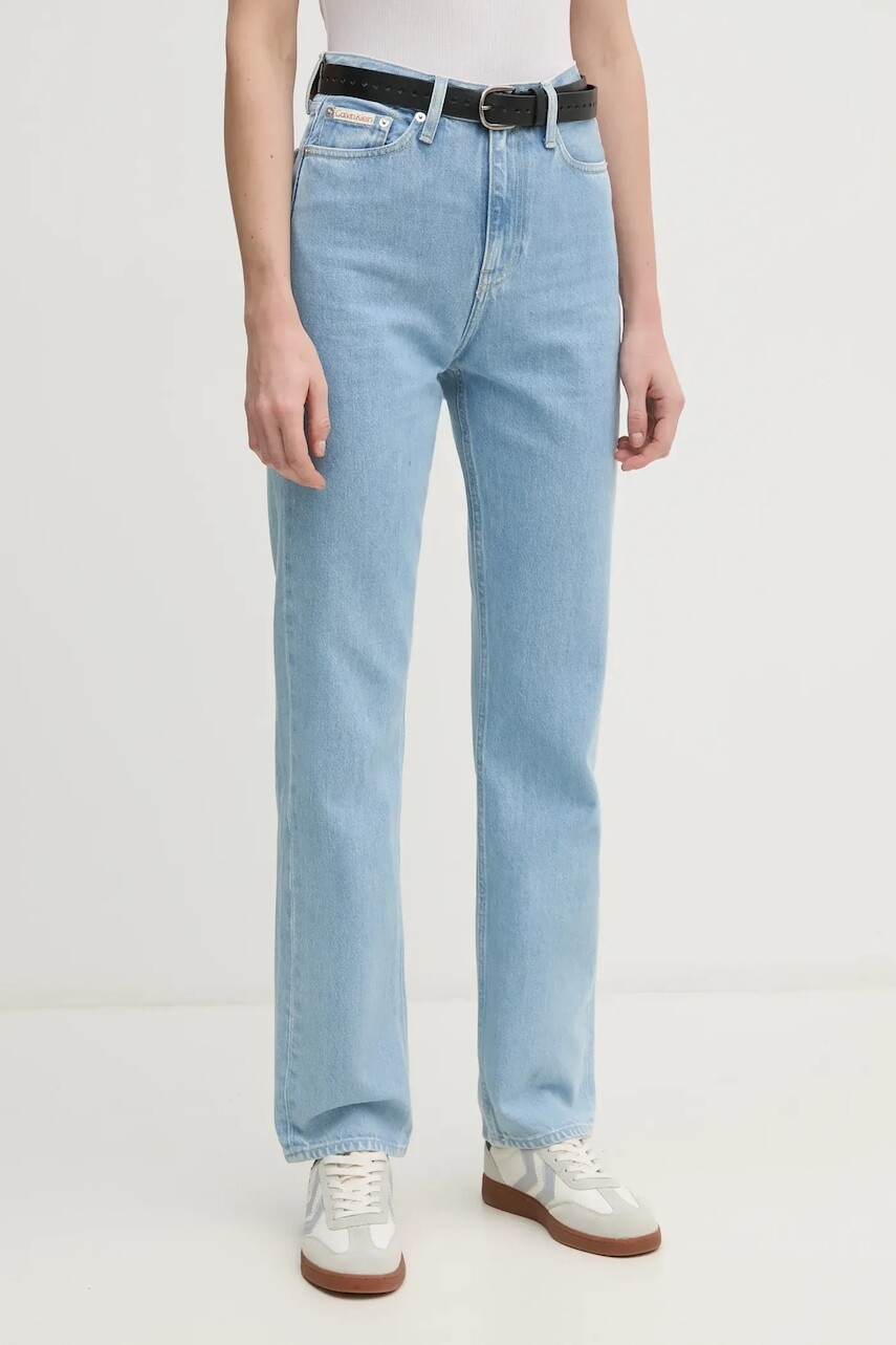 Rifle Calvin Klein Jeans dámske, vysoký pás, J20J224997