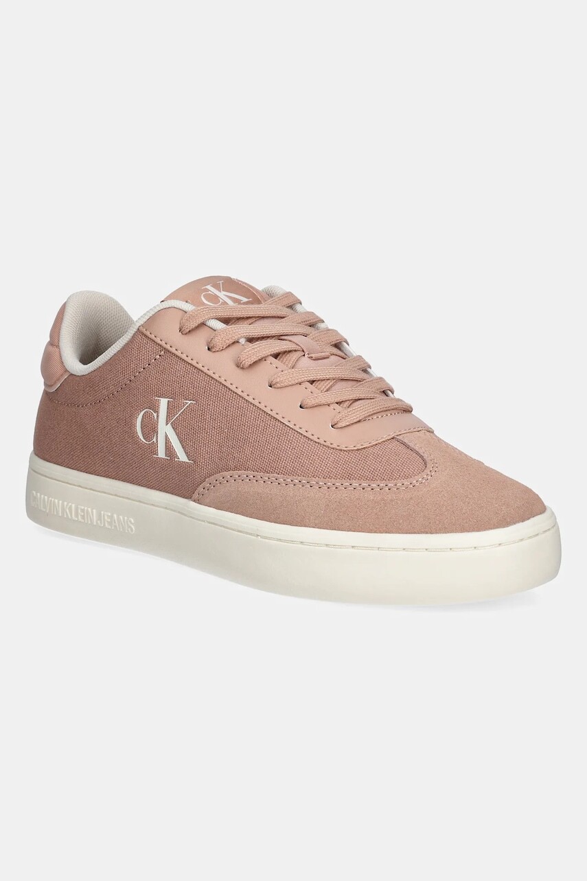 Tenisky Calvin Klein Jeans CLASSIC CUPSOLE LOW MIX MG WN ružová farba, YW0YW01636