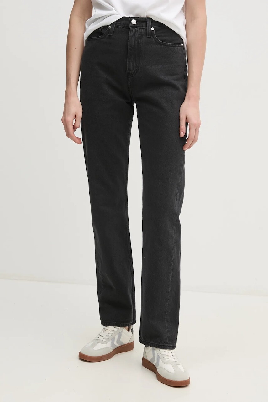 Rifle Calvin Klein Jeans dámske, vysoký pás, J20J224505