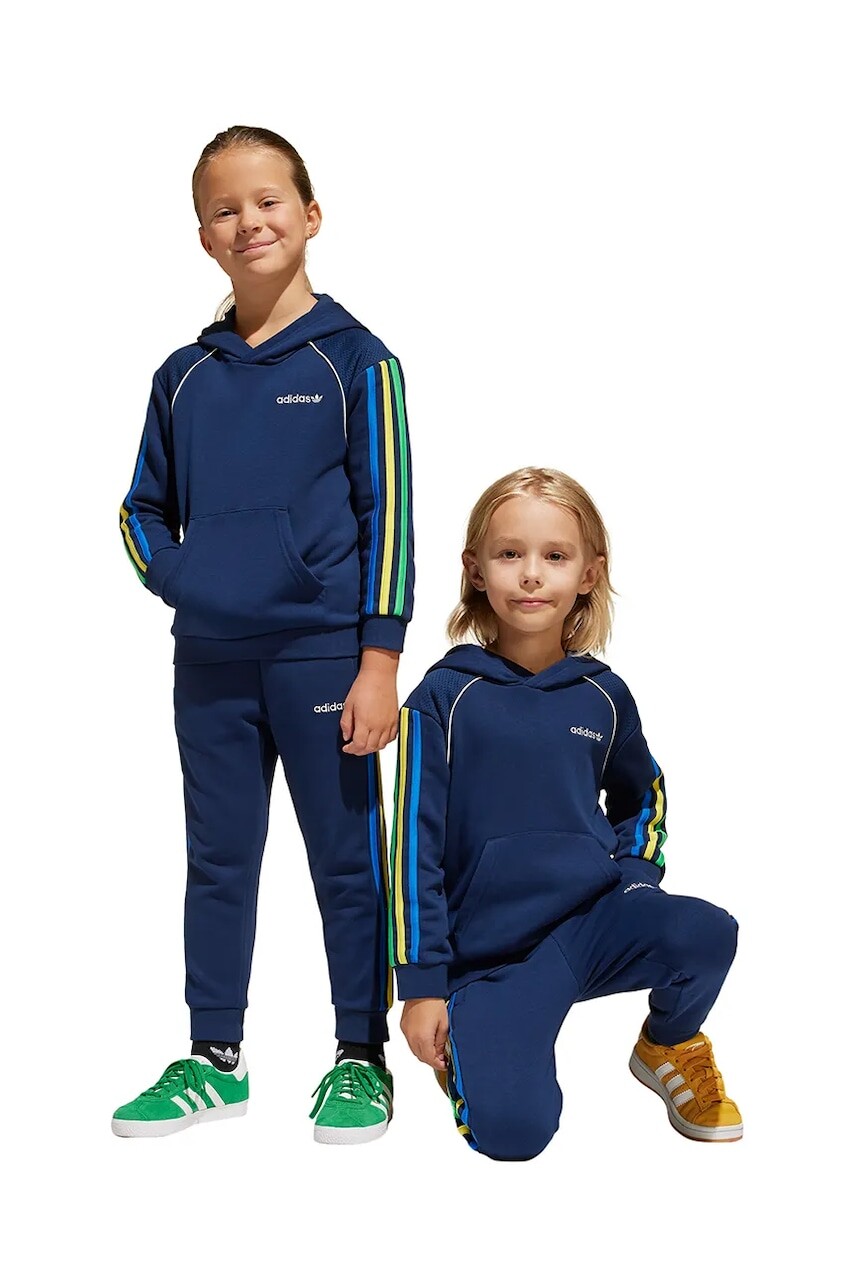 Detská tepláková súprava adidas Originals tmavomodrá farba, JC5880