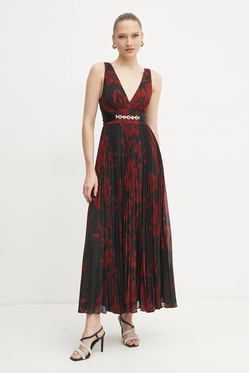 Šaty Marciano Guess NOUVEAU čierna farba, maxi, áčkový strih, 5RGT54 9603Z