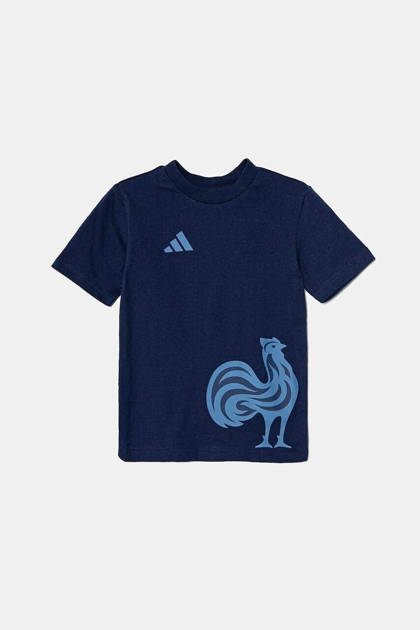 Detské bavlnené tričko adidas Performance s potlačou, JN4151