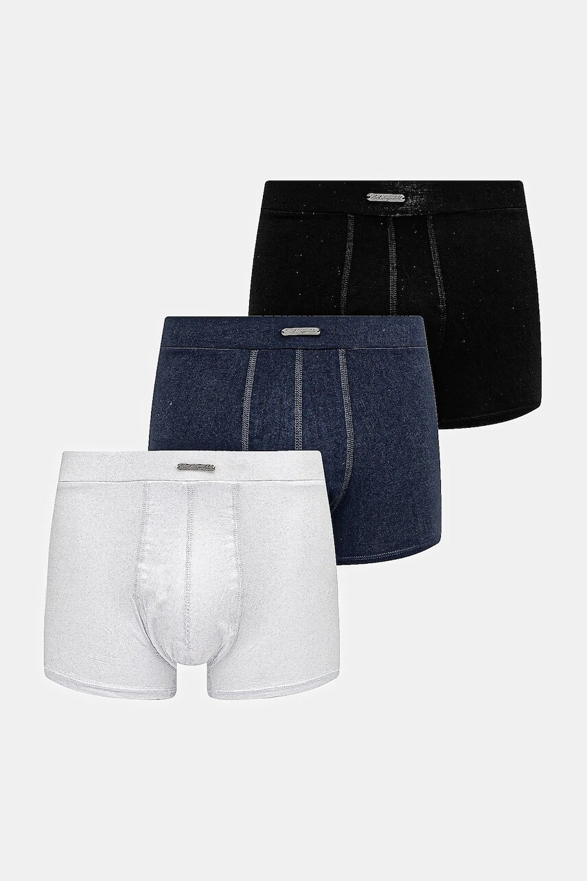 Boxerky Karl Lagerfeld 3-pak pánske, tmavomodrá farba, A1M47073