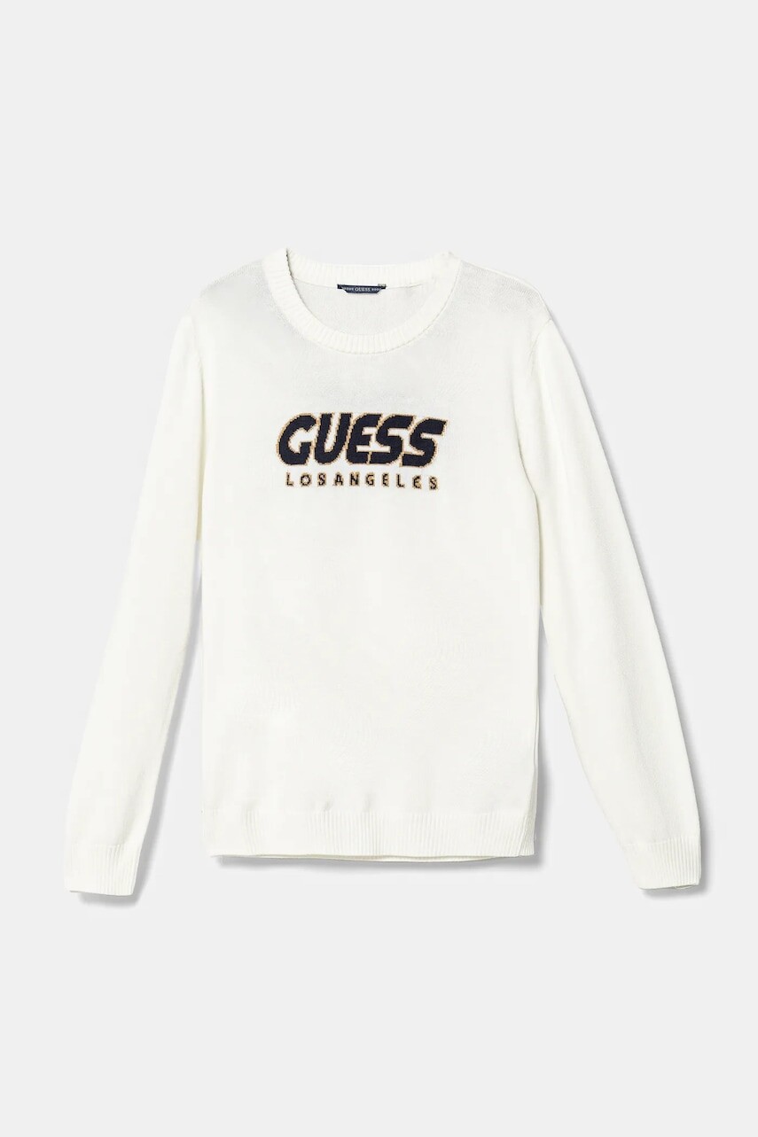 Detský sveter Guess biela farba, tenký, L5RR01 Z2BB0