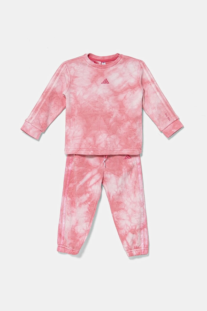 Detská tepláková súprava adidas ružová farba, JC6152