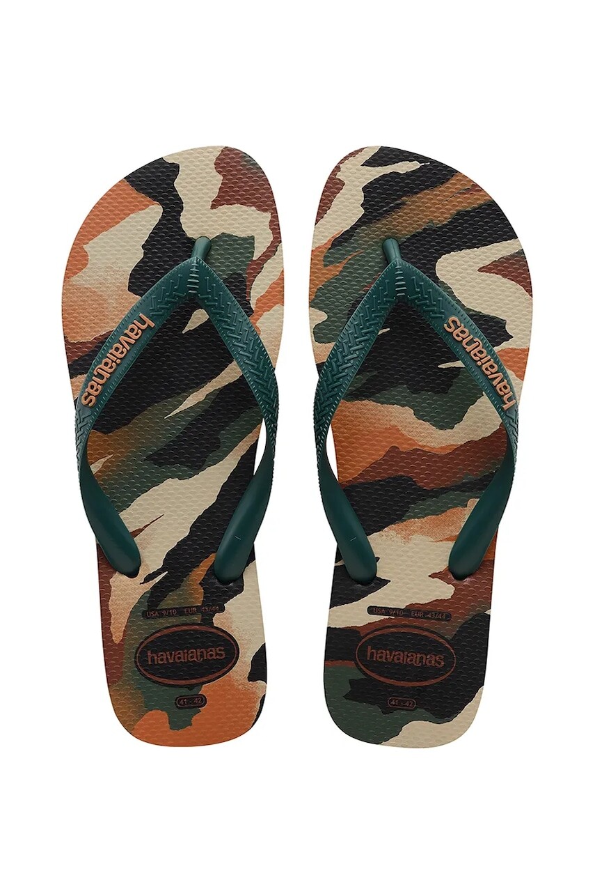 Šľapky Havaianas TOP pánske, zelená farba, 4141398-6134