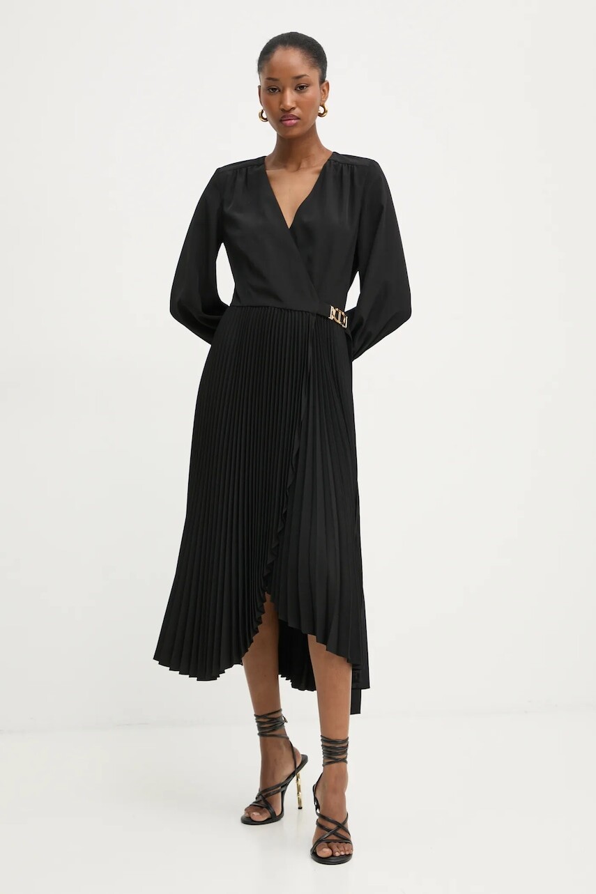 Šaty Twinset čierna farba, mini, áčkový strih, 251TP2420