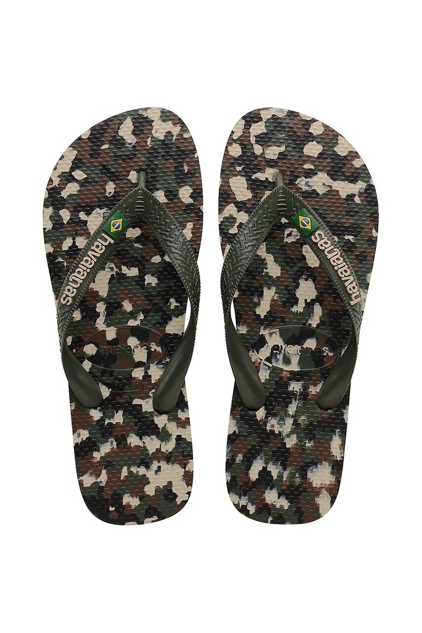 Šľapky Havaianas BRASIL TECH II pánske, zelená farba, 4147965-4896