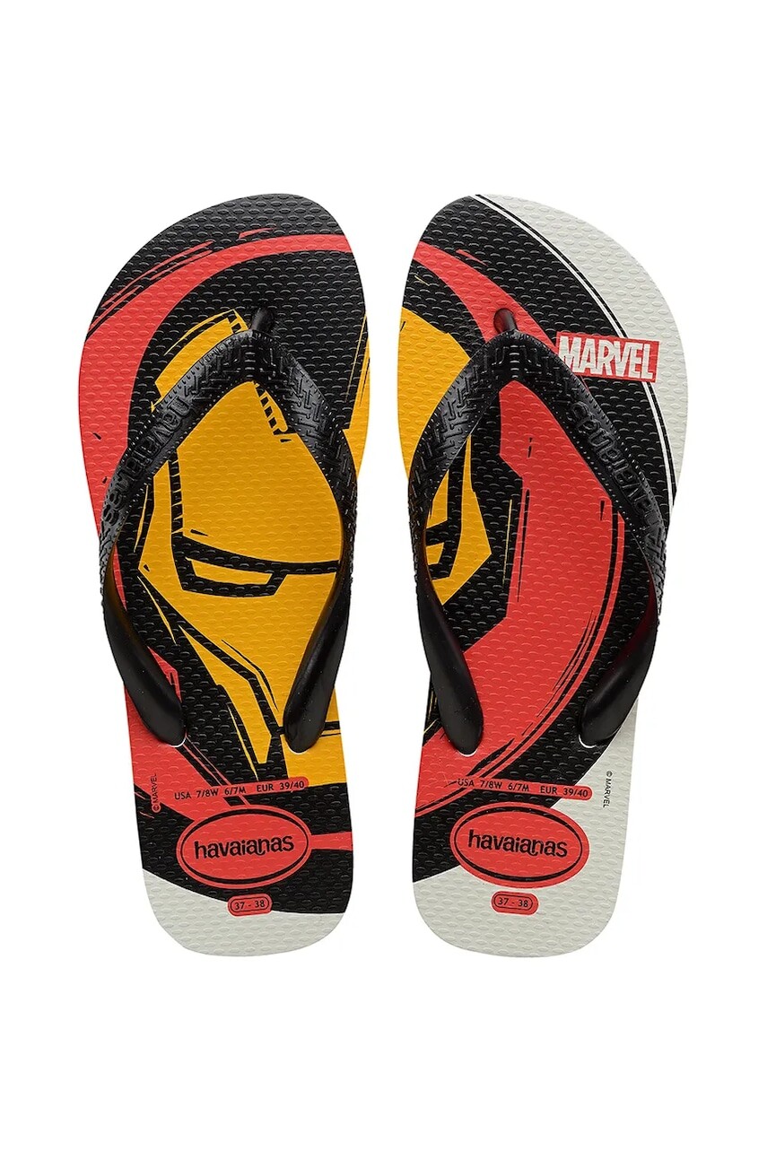 Šľapky Havaianas TOP MARVEL pánske, čierna farba, 4146953-0001