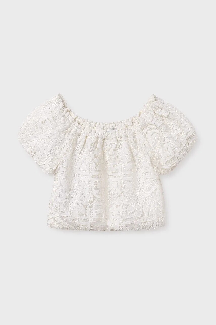 Detská blúzka Mayoral béžová farba, jednofarebná, 6151