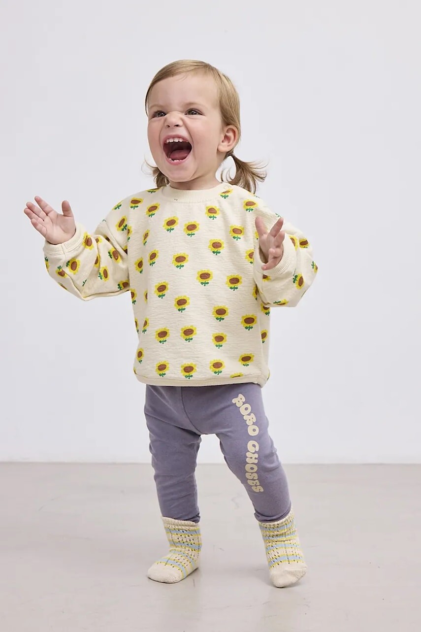 Legíny pre bábätká Bobo Choses Wavy s potlačou, 125AB054