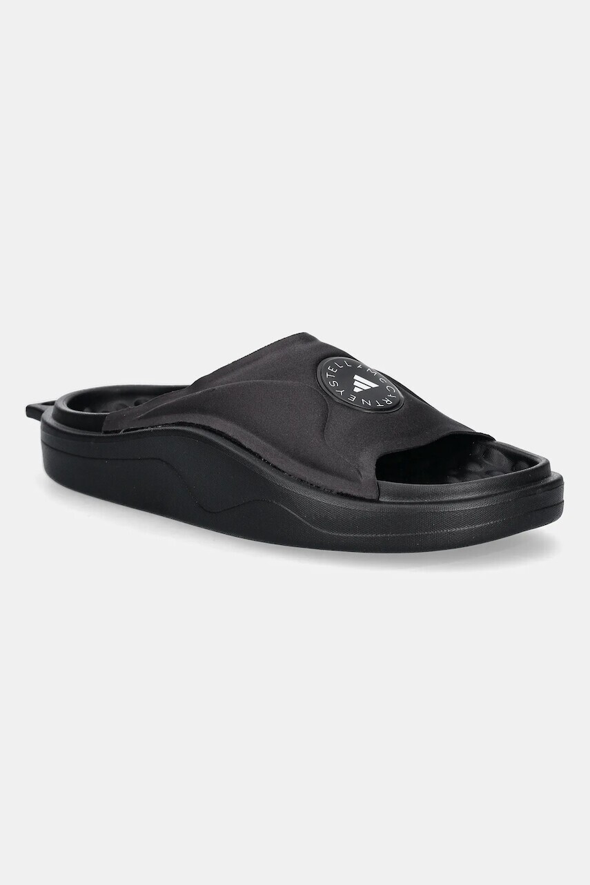 Šľapky adidas by Stella McCartney Slide dámske, čierna farba, JS0265