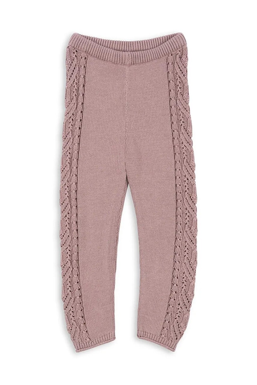 Detské legíny Konges Sløjd CABBY PANTS GOTS GOTS ružová farba, jednofarebné, KS102416