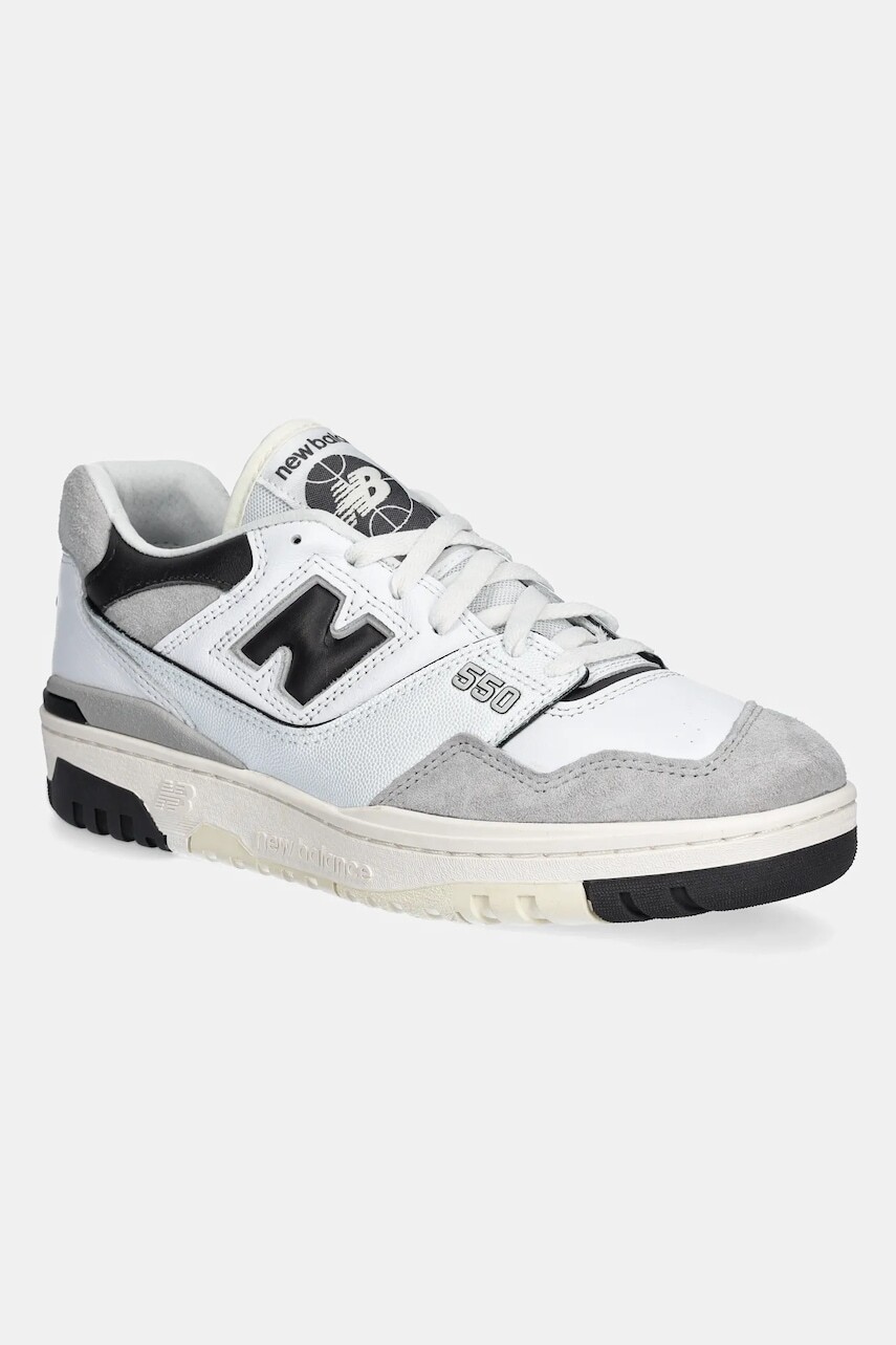 Kožené tenisky New Balance 550 biela farba, BB550GWB