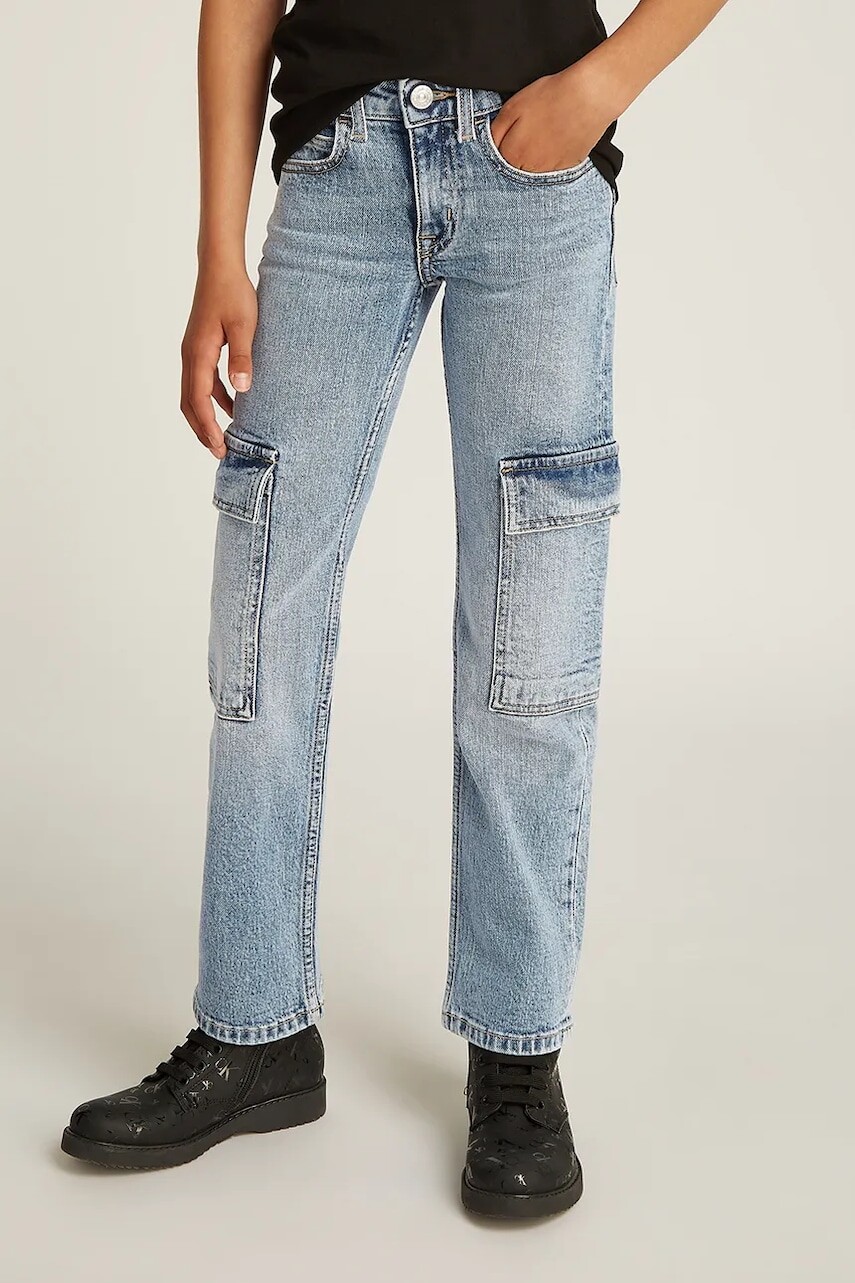 Detské rifle Calvin Klein Jeans MR STRAIGHT IG0IG02705