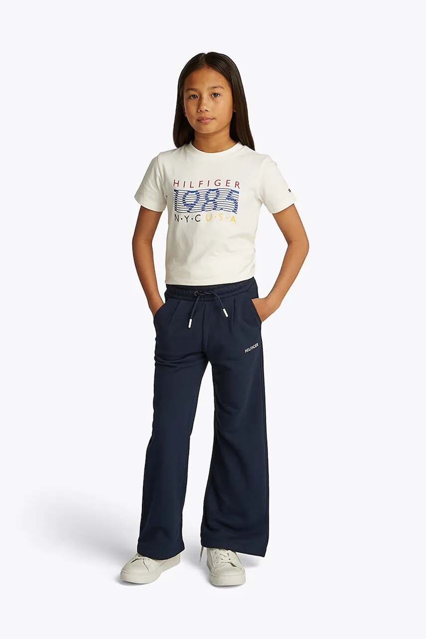 Detské tepláky Tommy Hilfiger tmavomodrá farba, jednofarebné, KG0KG08422