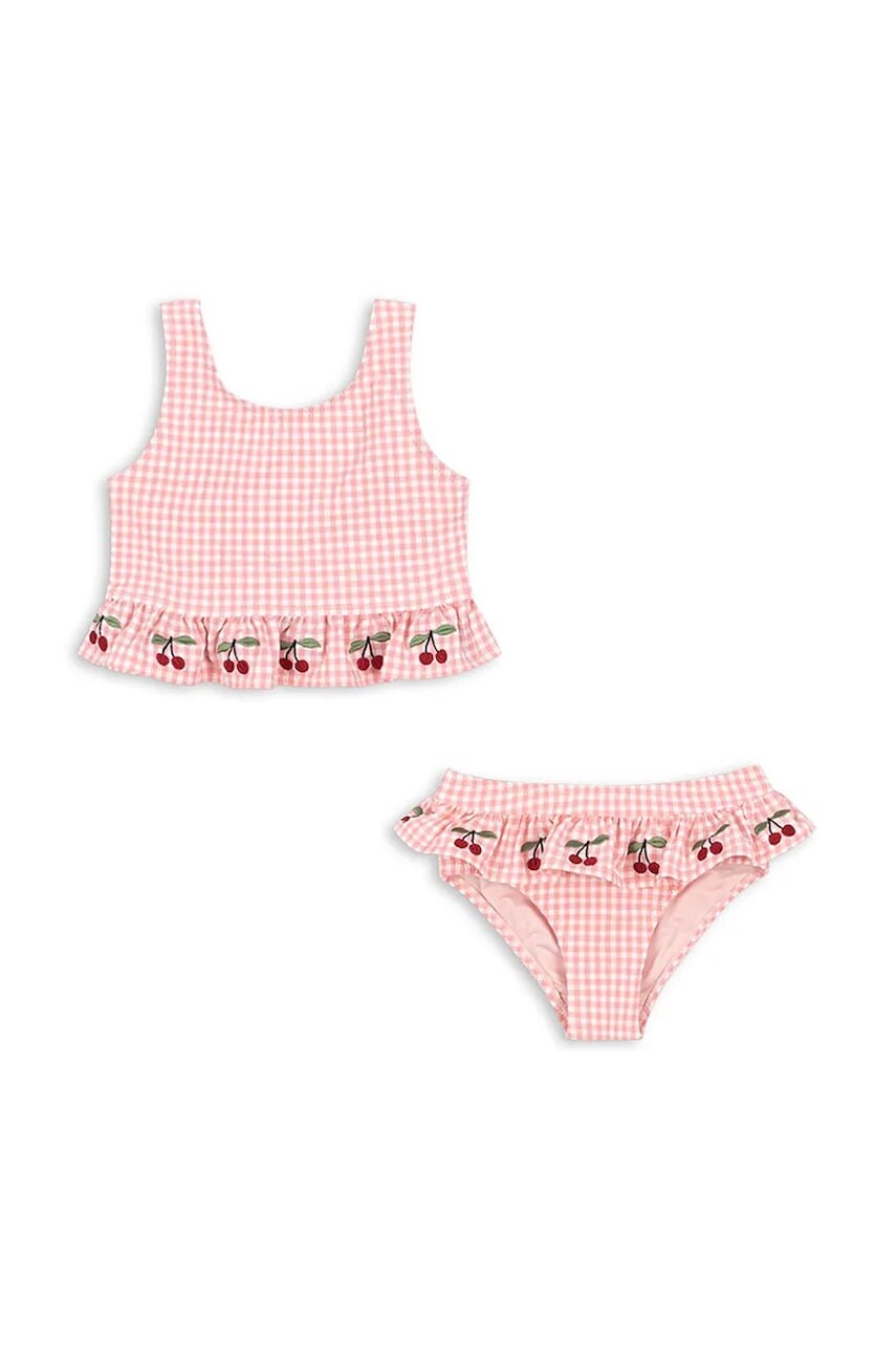 Dvojdielne detské plavky Konges Sløjd SOLINE BIKINI ružová farba, KS102495