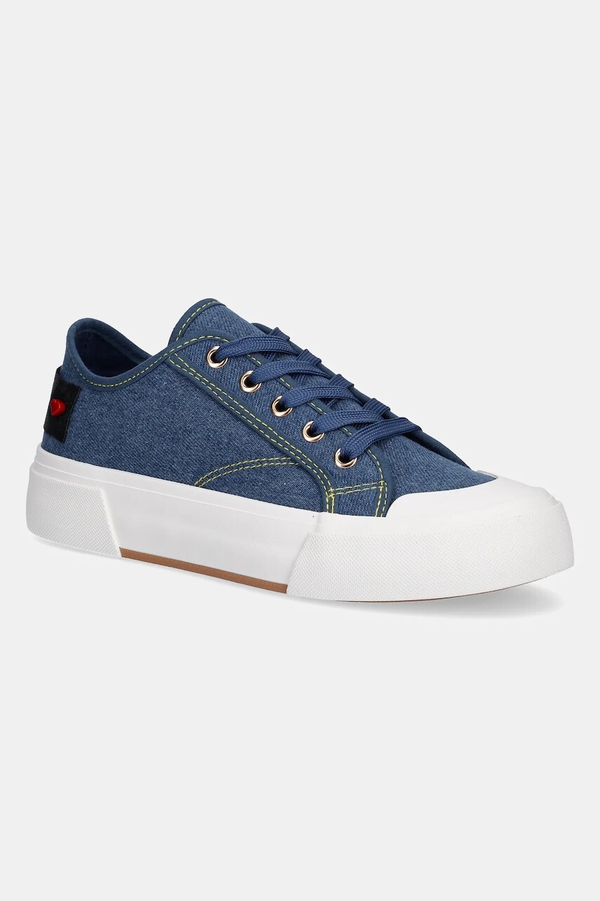 Tenisky Love Moschino dámske, tmavomodrá farba, JA15012G1MJO5700