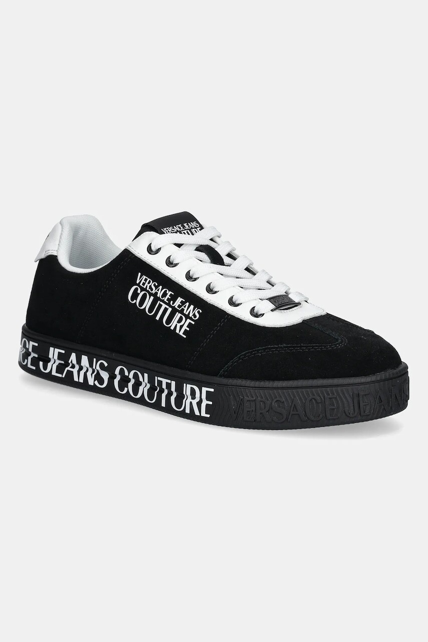 Semišové tenisky Versace Jeans Couture čierna farba, 78YA3SK6 ZPB02 899