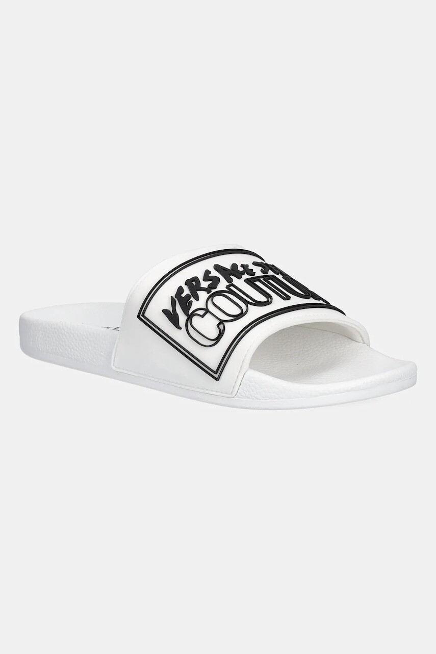 Šľapky Versace Jeans Couture pánske, biela farba, 78YA3SQ3 ZSC22 003