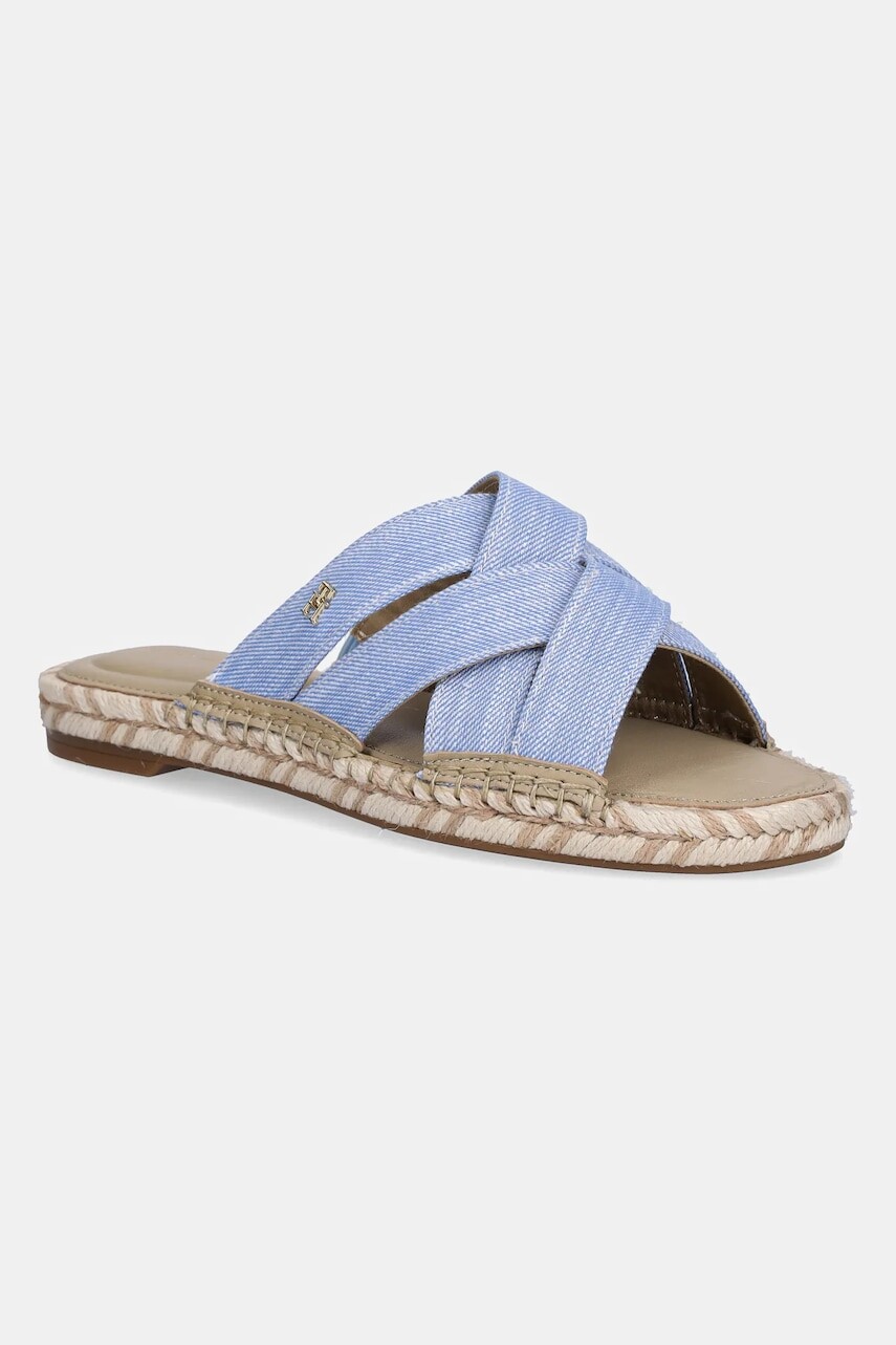 Šľapky Tommy Hilfiger CHAMBRAY ESPADRILLE MULE dámske, FW0FW08501