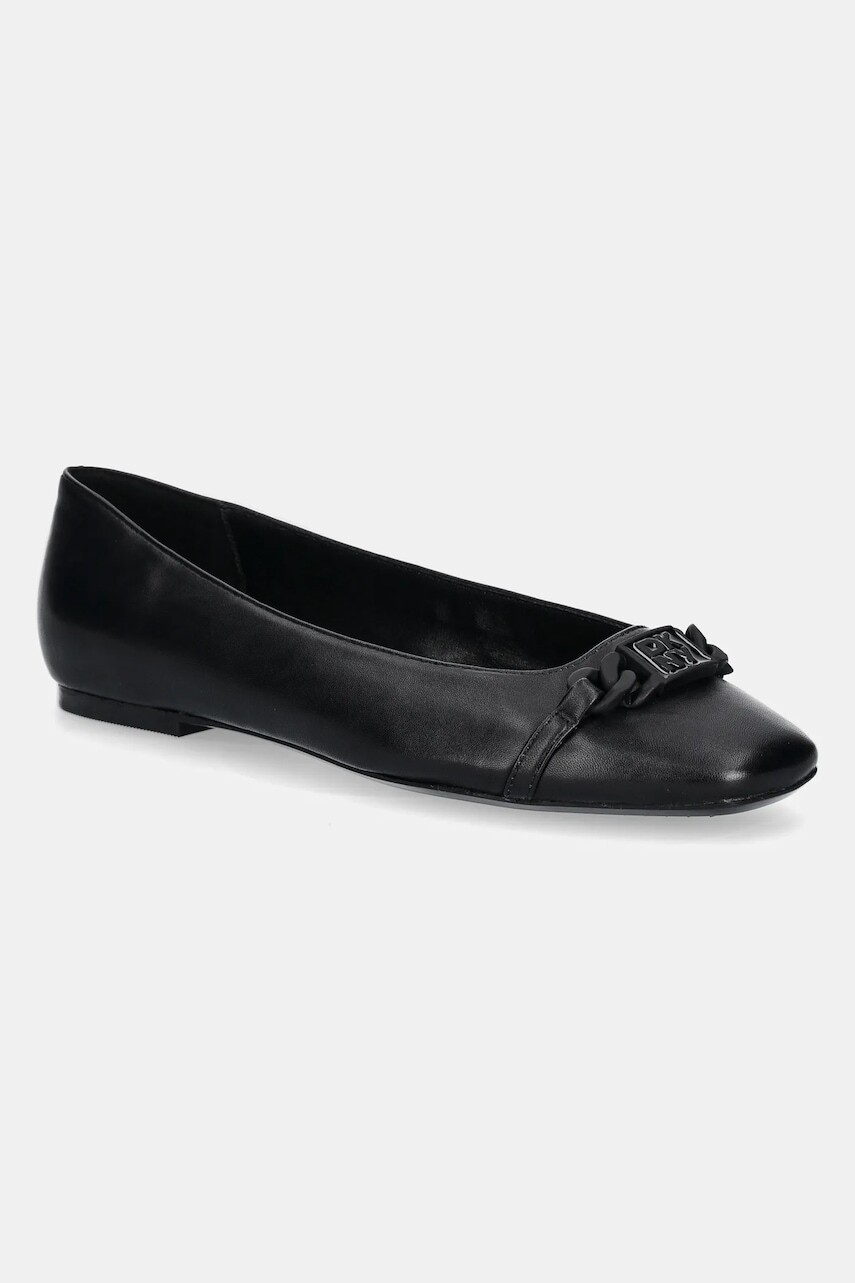 Kožené balerínky Dkny Davilla čierna farba, K1594112