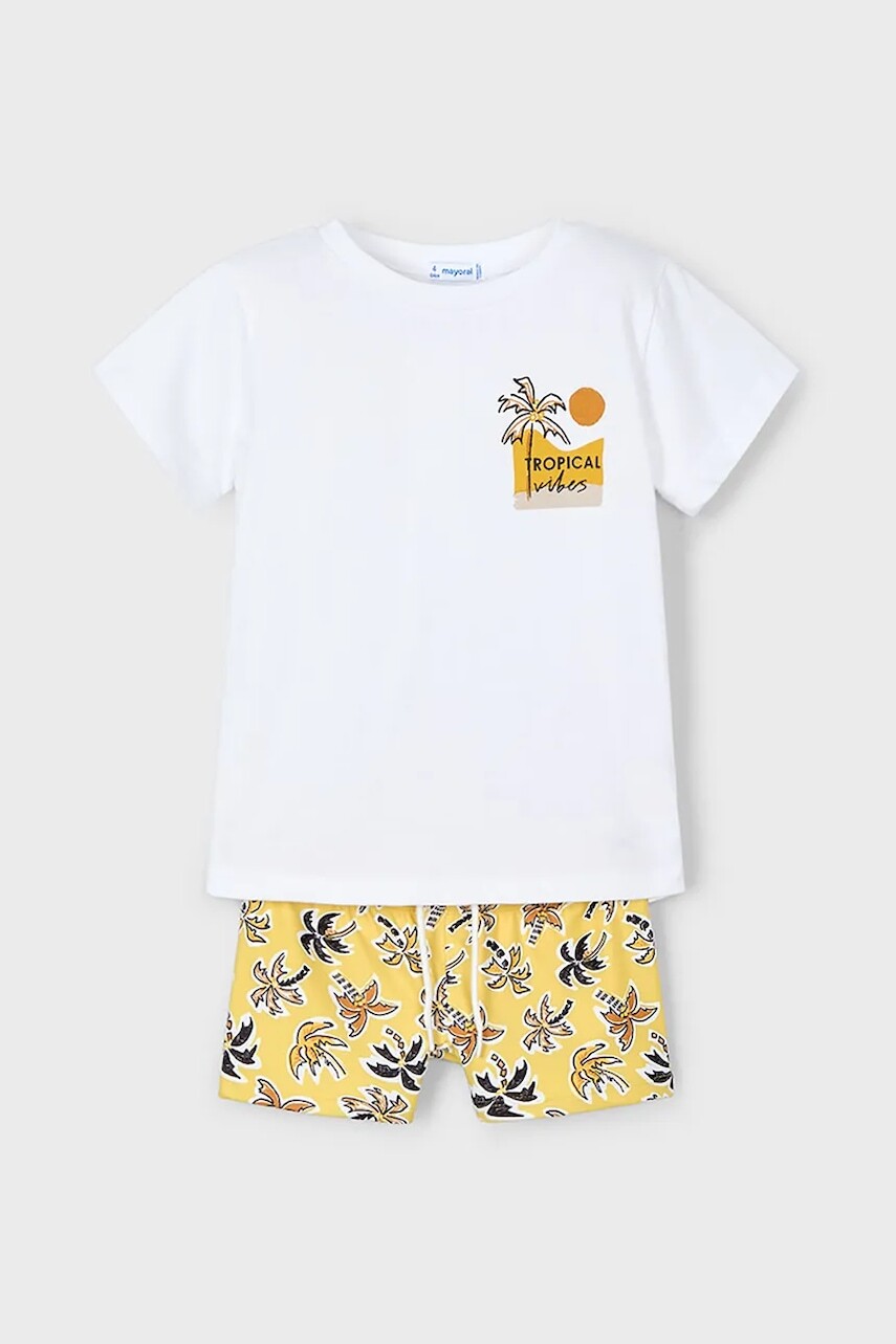 Detské tričko a plavky Mayoral žltá farba, 3601