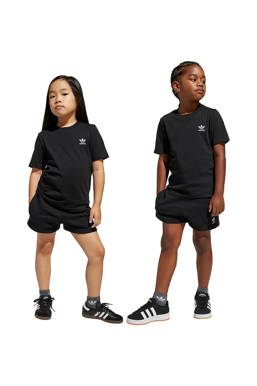 Detská bavlnená súprava adidas Originals čierna farba, JI5842