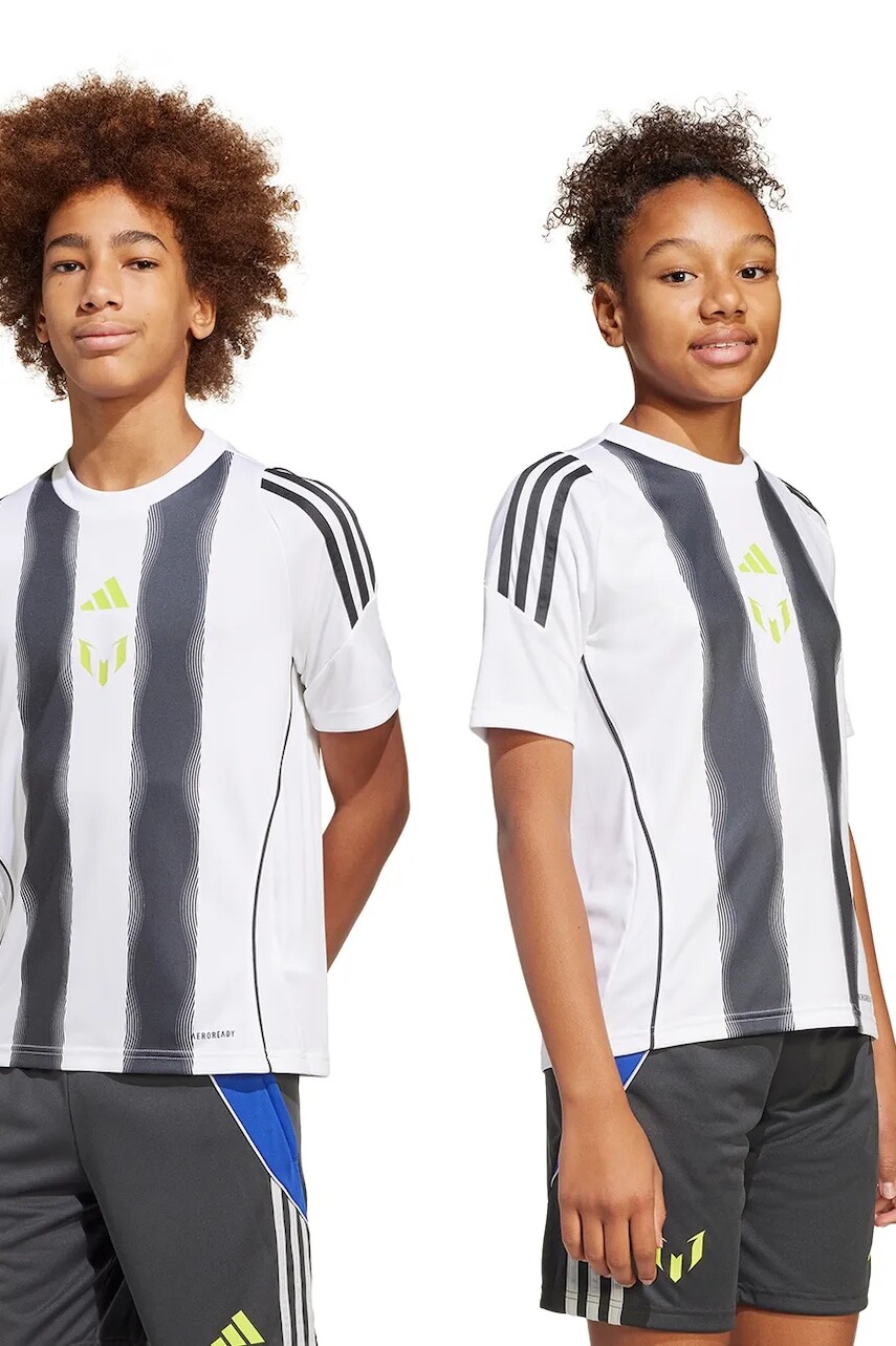 Detské tričko adidas Performance MESSI biela farba, vzorované, JL7455