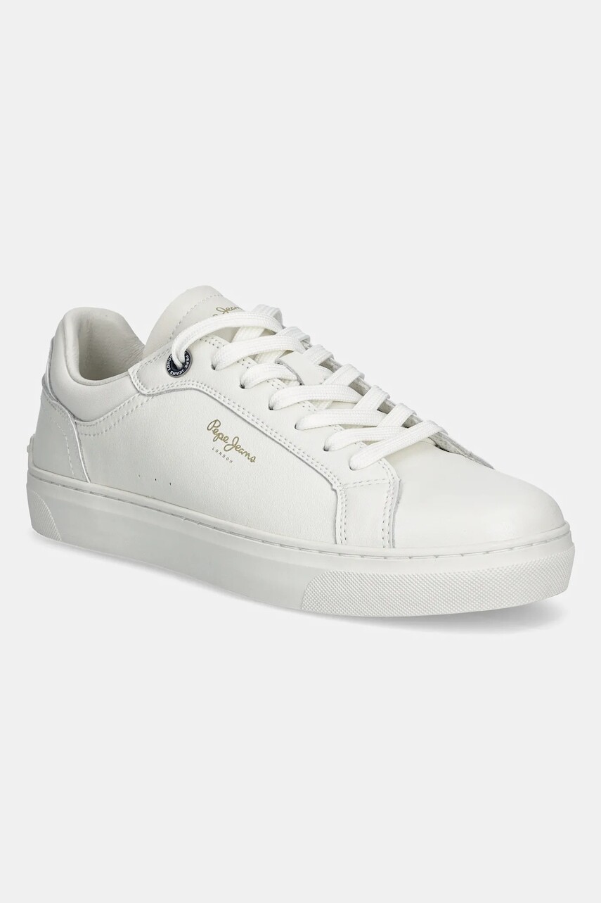 Kožené tenisky Pepe Jeans CAMDEN EDITION M pánske, biela farba, PMS00045