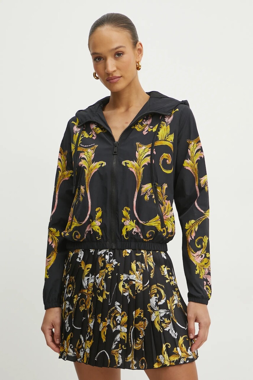Bunda Versace Jeans Couture čierna farba, prechodná, 78HASD01 CQ00D
