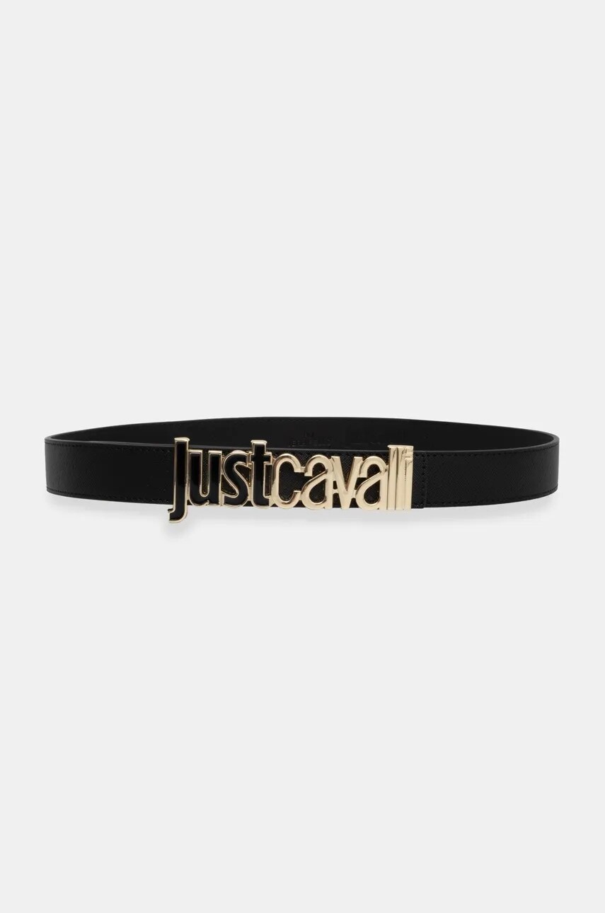 Opasok Just Cavalli dámsky, čierna farba, 78RA6F3A ZS766