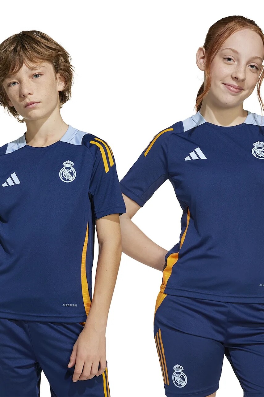 Detské tričko adidas Performance REAL tmavomodrá farba, JE4197