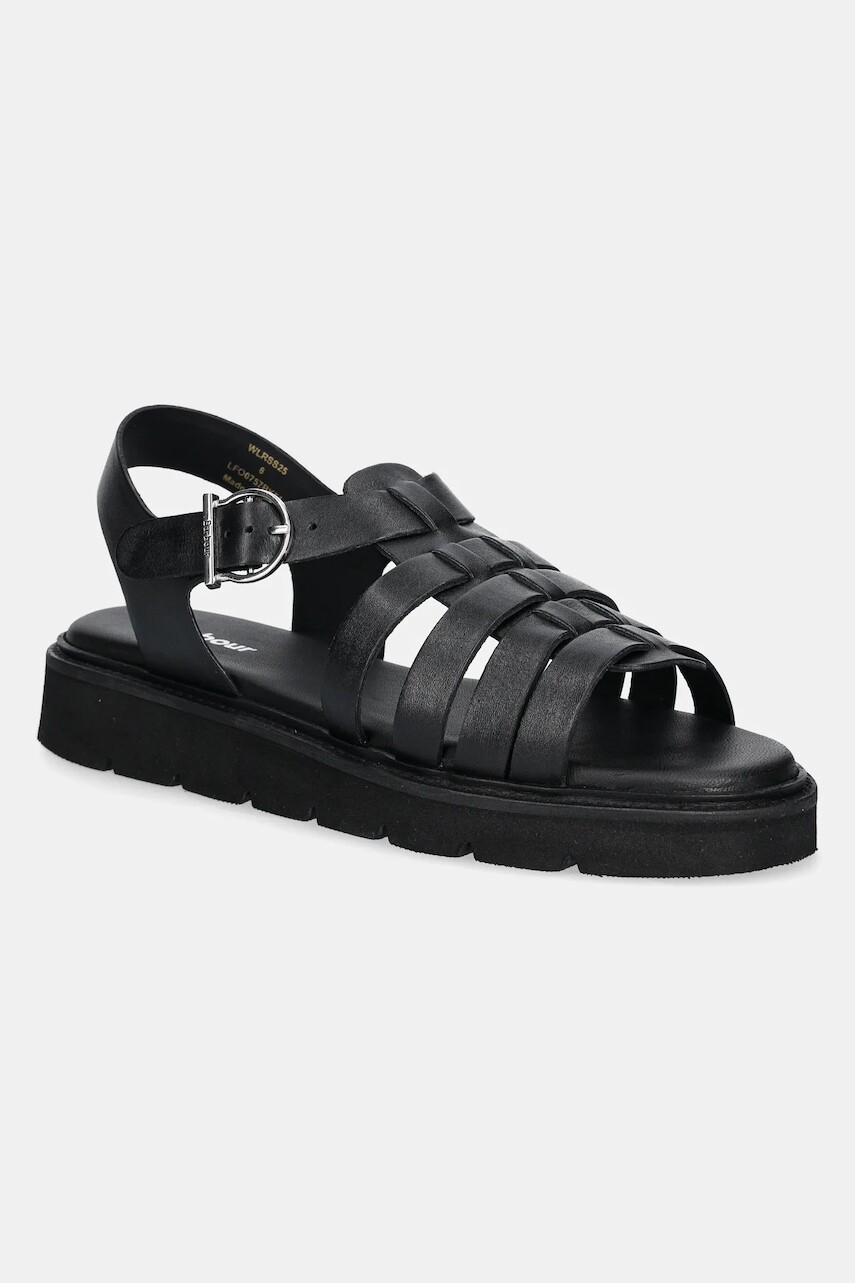 Kožené sandále Barbour Otterburn dámske, čierna farba, LFO0757BK51