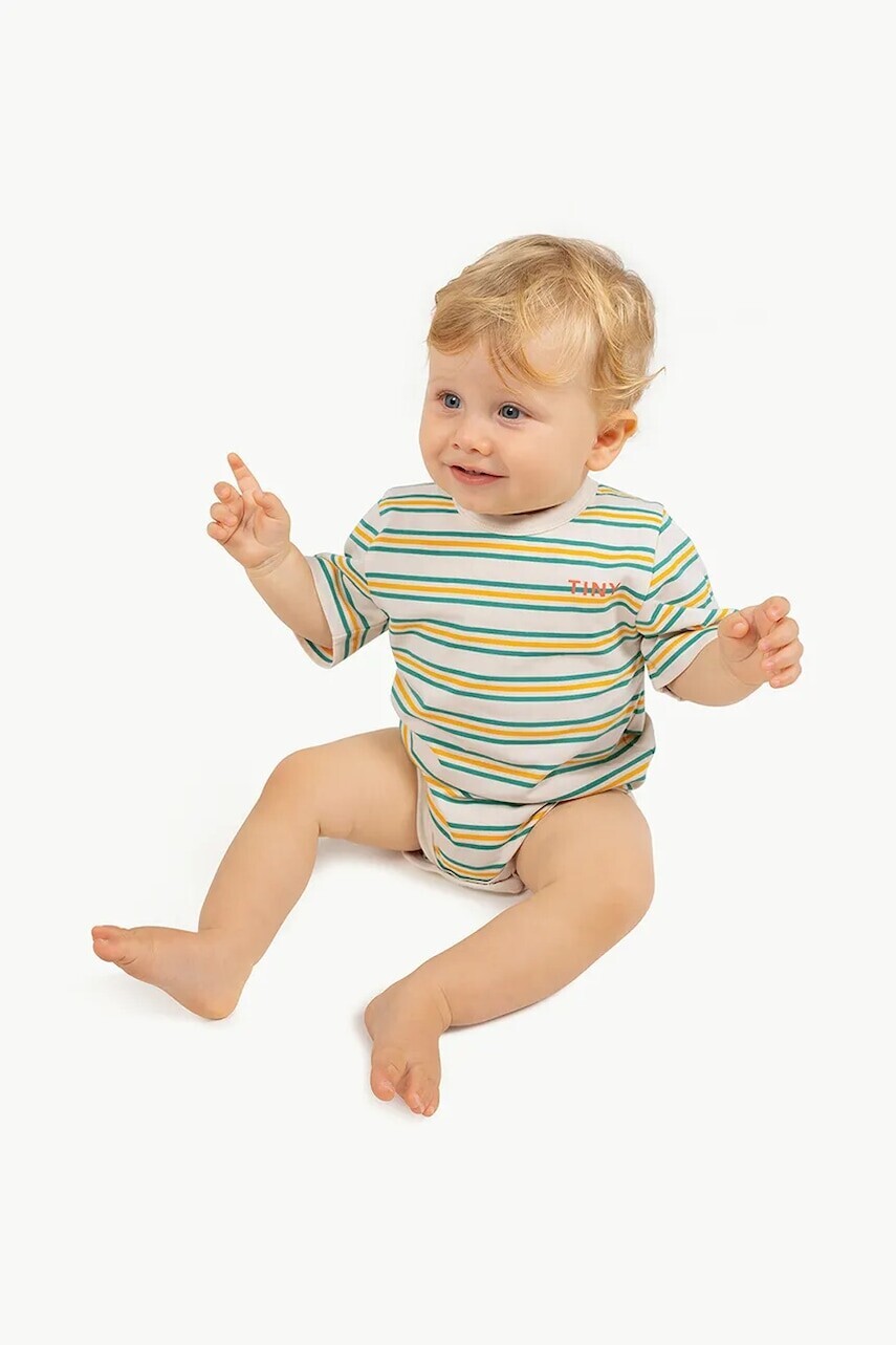 Bavlnené body pre bábätká Tinycottons STRIPES MULTICOLOR BODY SS25-124