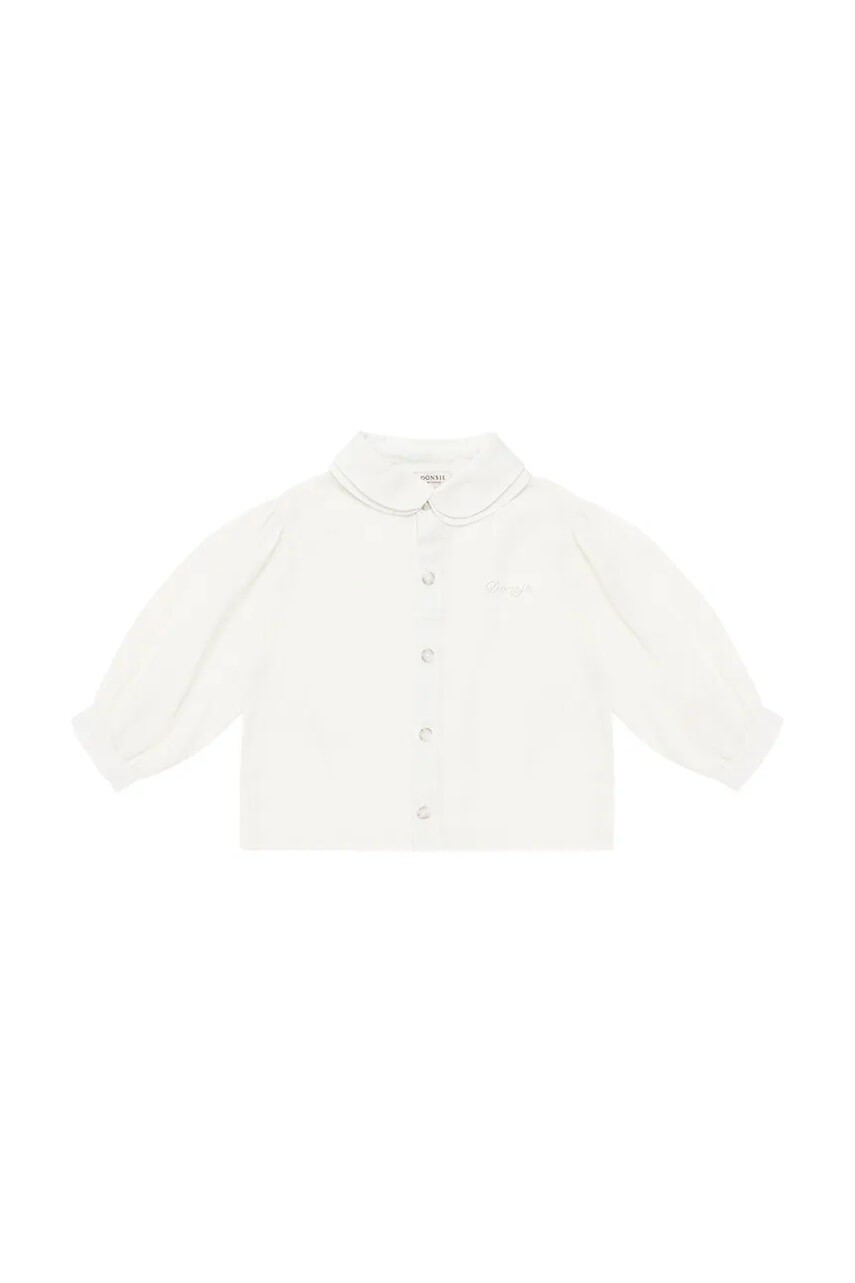 Detská ľanová blúzka Donsje Anoeche Linen Blouse biela farba, jednofarebná, 4094600
