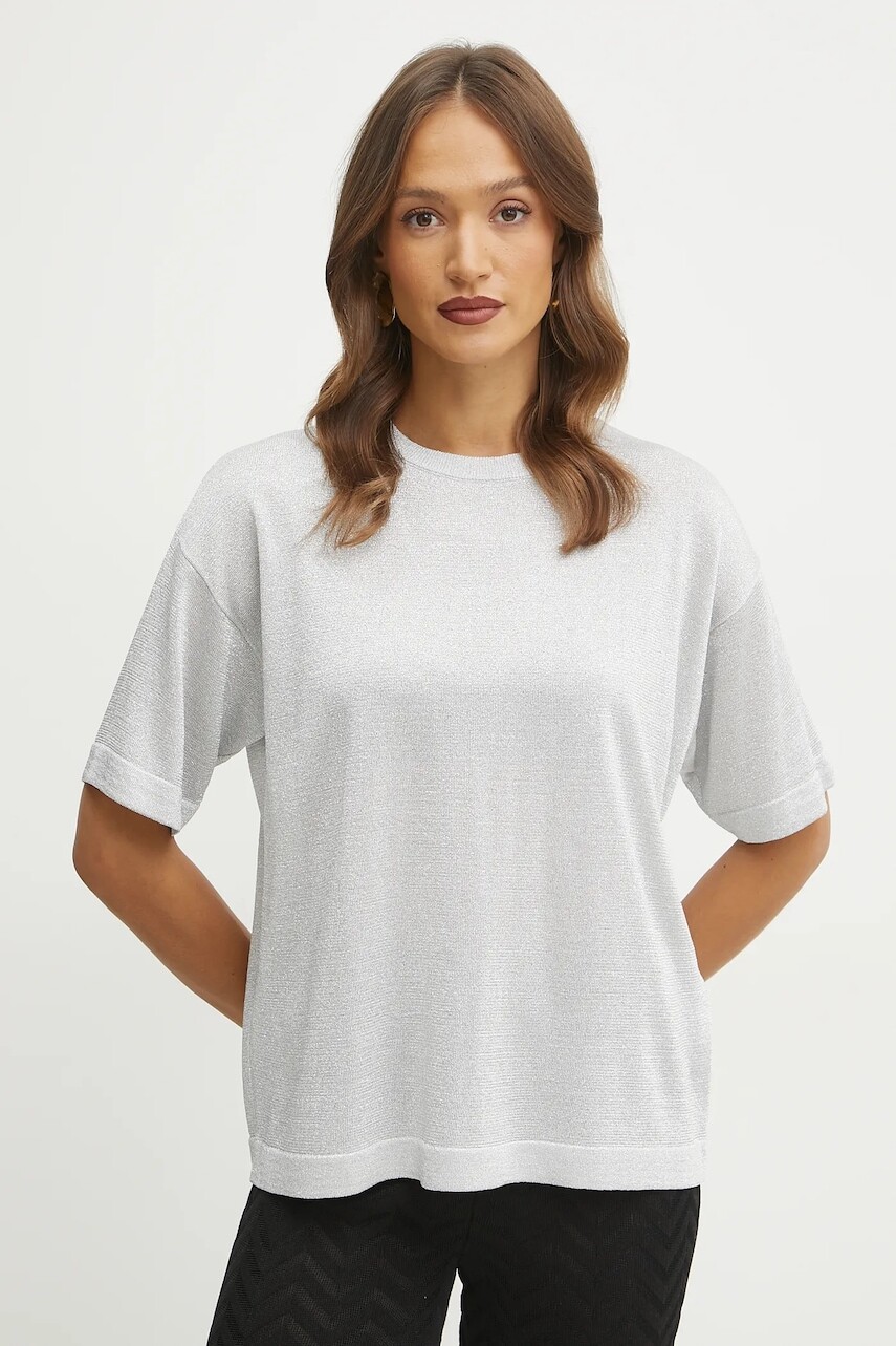 Sveter Missoni dámske, šedá farba, tenký, DS25SN0H.BK045A
